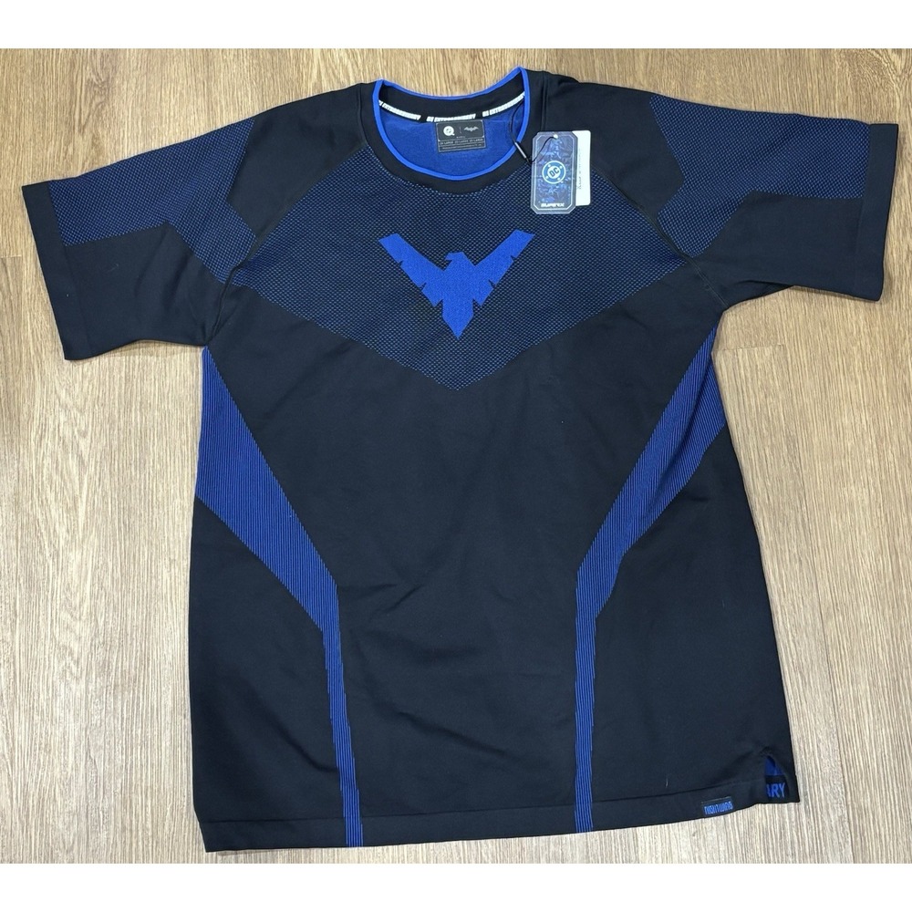 DC Comics Nightwing SuperX Compression Performance Shirt 2XL NWT Black Blue
